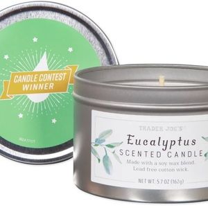 NEW rare Trader Joe’s Limited Edition  Soy Eucalyptus Blogger Fave Candle Winner